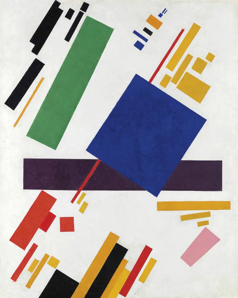 Line and Square Composition by Artist Kazimir Malevich